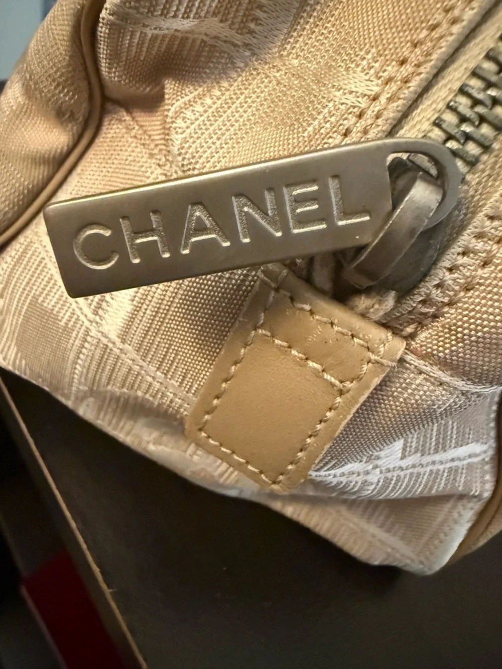 CHANEL Beige Jacquard Tote and Satchel Travel Line Set - Picture 10 of 12